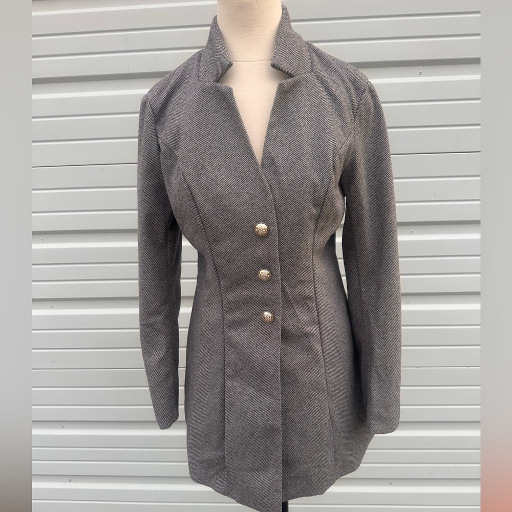 FME structured button up business casual jacket